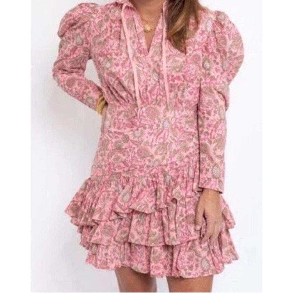Floral Pink Mini Dress - Picture 3 of 8